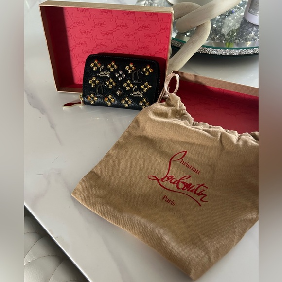Christian Louboutin studded black small wallet - Picture 2 of 9